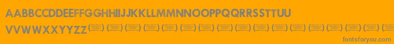 WaukeganhustleRegular Font – Gray Fonts on Orange Background