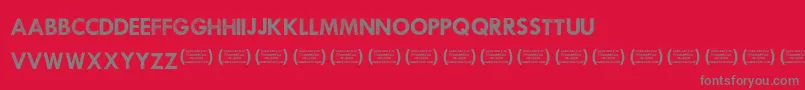 WaukeganhustleRegular Font – Gray Fonts on Red Background