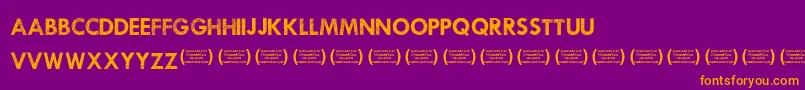 WaukeganhustleRegular Font – Orange Fonts on Purple Background