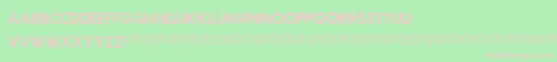 WaukeganhustleRegular Font – Pink Fonts on Green Background