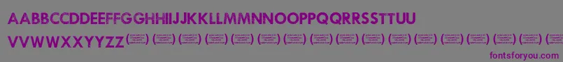 WaukeganhustleRegular Font – Purple Fonts on Gray Background