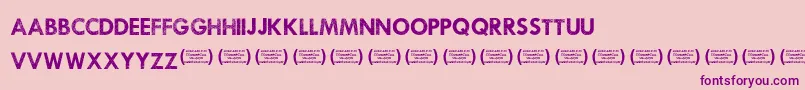 WaukeganhustleRegular Font – Purple Fonts on Pink Background