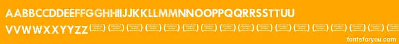 WaukeganhustleRegular Font – White Fonts on Orange Background
