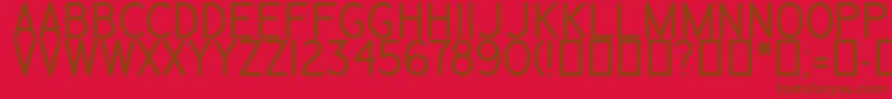 Engplot Font – Brown Fonts on Red Background