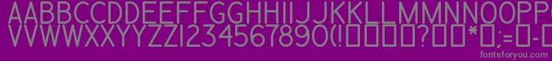 フォントEngplot – 紫の背景に灰色の文字