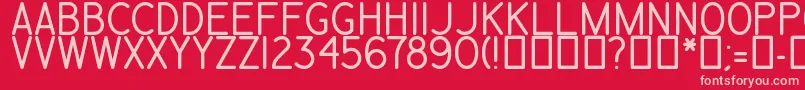 Engplot Font – Pink Fonts on Red Background