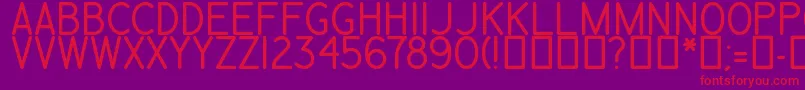 Engplot Font – Red Fonts on Purple Background