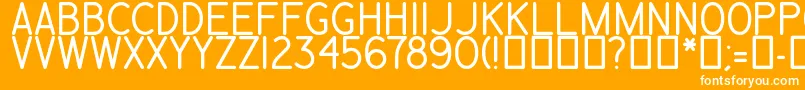 Engplot Font – White Fonts on Orange Background