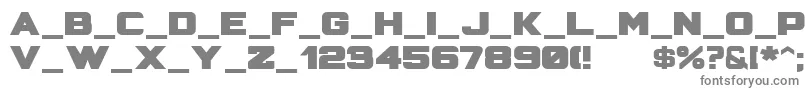 HunterSquared-fontti – harmaat kirjasimet valkoisella taustalla
