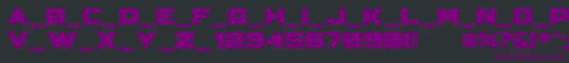 HunterSquared-fontti – violetit fontit mustalla taustalla