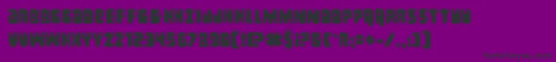 Шрифт Bubblebuttacad – чёрные шрифты на фиолетовом фоне