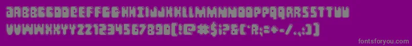 Police Bubblebuttacad – polices grises sur fond violet