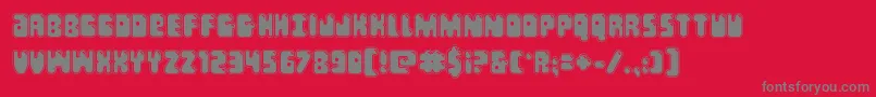 Bubblebuttacad Font – Gray Fonts on Red Background