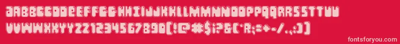 Bubblebuttacad Font – Pink Fonts on Red Background