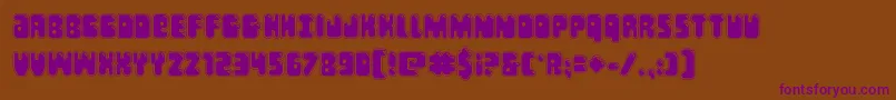 Bubblebuttacad Font – Purple Fonts on Brown Background