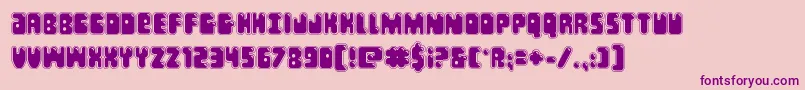 Bubblebuttacad Font – Purple Fonts on Pink Background