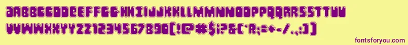 Bubblebuttacad Font – Purple Fonts on Yellow Background