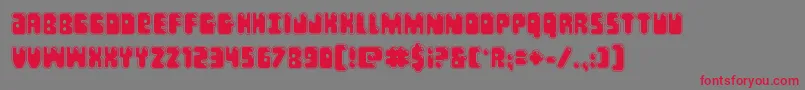 Bubblebuttacad Font – Red Fonts on Gray Background