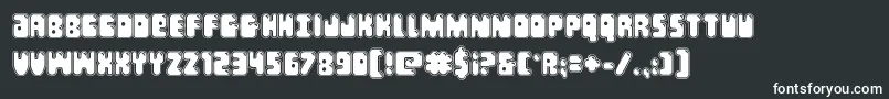 Bubblebuttacad Font – White Fonts on Black Background
