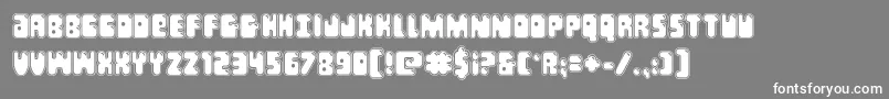 Bubblebuttacad Font – White Fonts on Gray Background