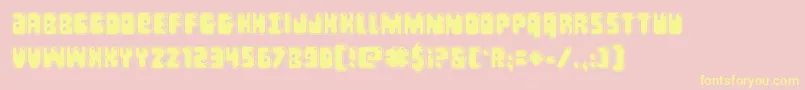 Bubblebuttacad Font – Yellow Fonts on Pink Background