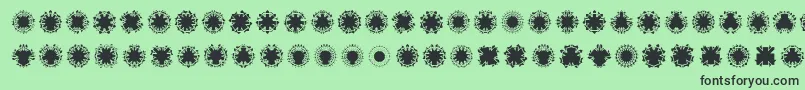 Saiba mais sobre a fonte Ovulinu Fonte Ovulinu – fontes pretas em um fundo verde
