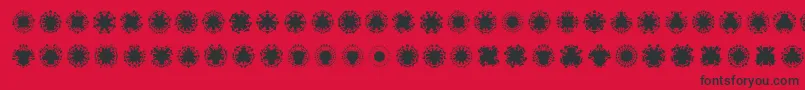 Ovulinu Font – Black Fonts on Red Background