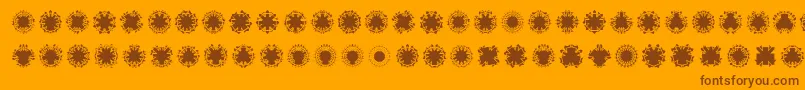 Ovulinu Font – Brown Fonts on Orange Background