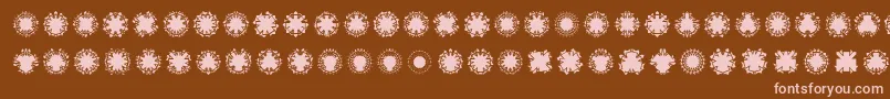 Ovulinu Font – Pink Fonts on Brown Background