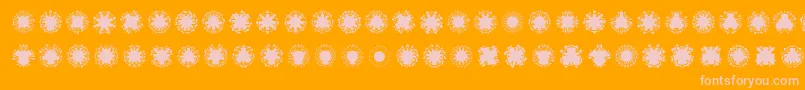 フォントOvulinu – オレンジの背景にピンクのフォント