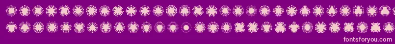 Police Ovulinu – polices roses sur fond violet