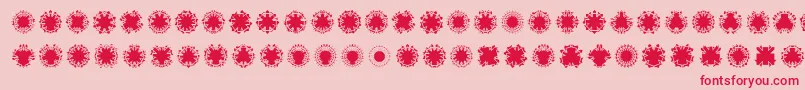 Ovulinu Font – Red Fonts on Pink Background