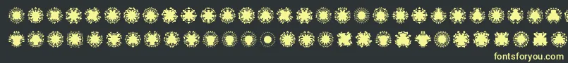 フォントOvulinu – 黒い背景に黄色の文字