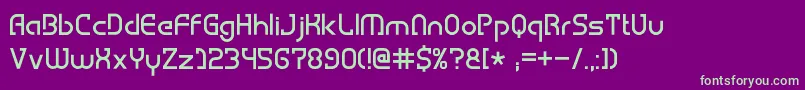 Шрифт HemigraphyRegular – зелёные шрифты на фиолетовом фоне