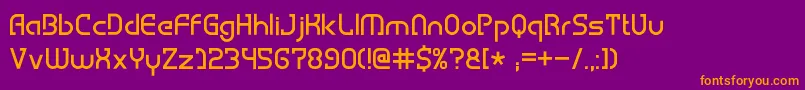 HemigraphyRegular Font – Orange Fonts on Purple Background