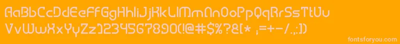 フォントHemigraphyRegular – オレンジの背景にピンクのフォント