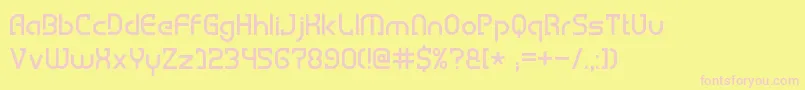 HemigraphyRegular Font – Pink Fonts on Yellow Background