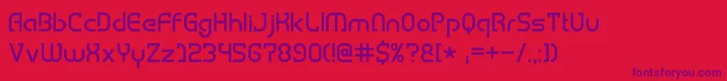 HemigraphyRegular Font – Purple Fonts on Red Background