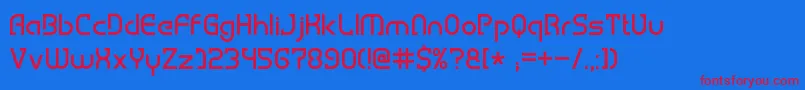 HemigraphyRegular Font – Red Fonts on Blue Background