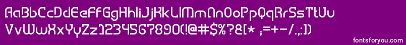 HemigraphyRegular-Schriftart – Weiße Schriften auf violettem Hintergrund