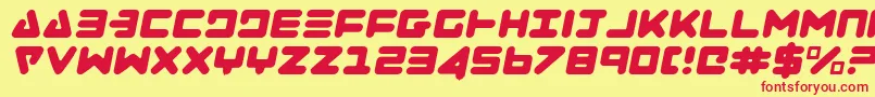 Zealotli Font – Red Fonts on Yellow Background