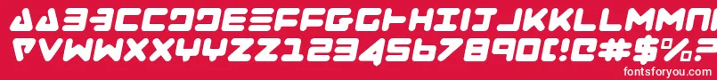 フォントZealotli – 赤い背景に白い文字