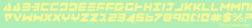Zealotli Font – Yellow Fonts on Green Background