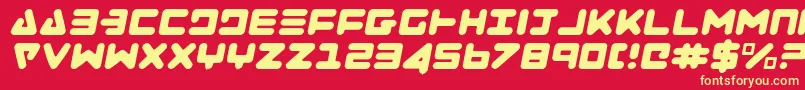Zealotli Font – Yellow Fonts on Red Background