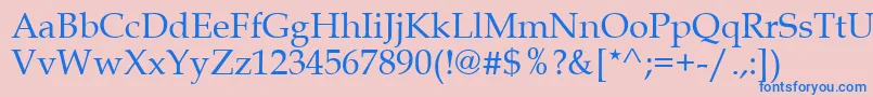 Gemerald Font – Blue Fonts on Pink Background