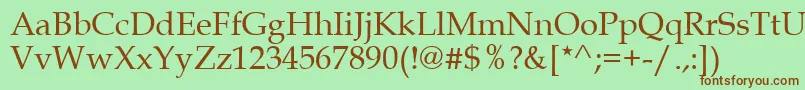 Gemerald Font – Brown Fonts on Green Background