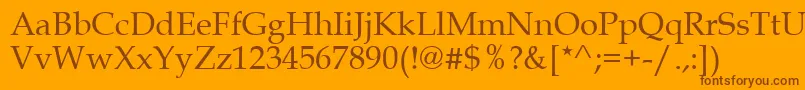 Gemerald Font – Brown Fonts on Orange Background