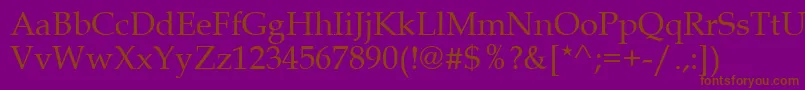 Gemerald Font – Brown Fonts on Purple Background