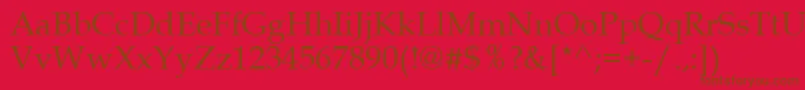 Police Gemerald – polices brunes sur fond rouge