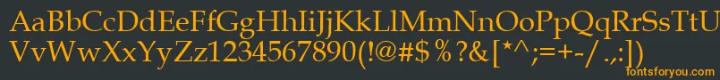 Шрифт Gemerald – оранжевые шрифты на чёрном фоне